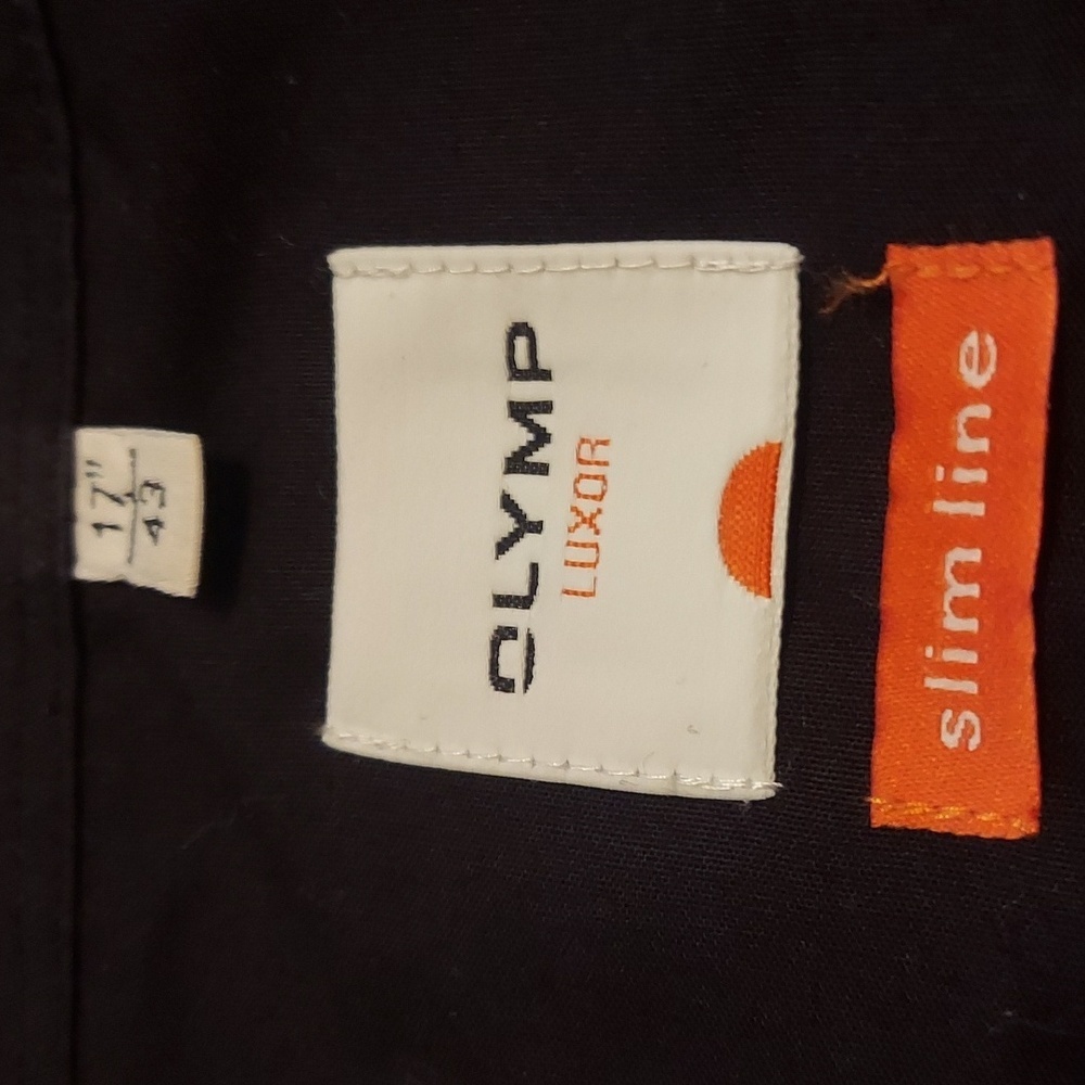 Casual or dressy lux slim line black button down by olymp